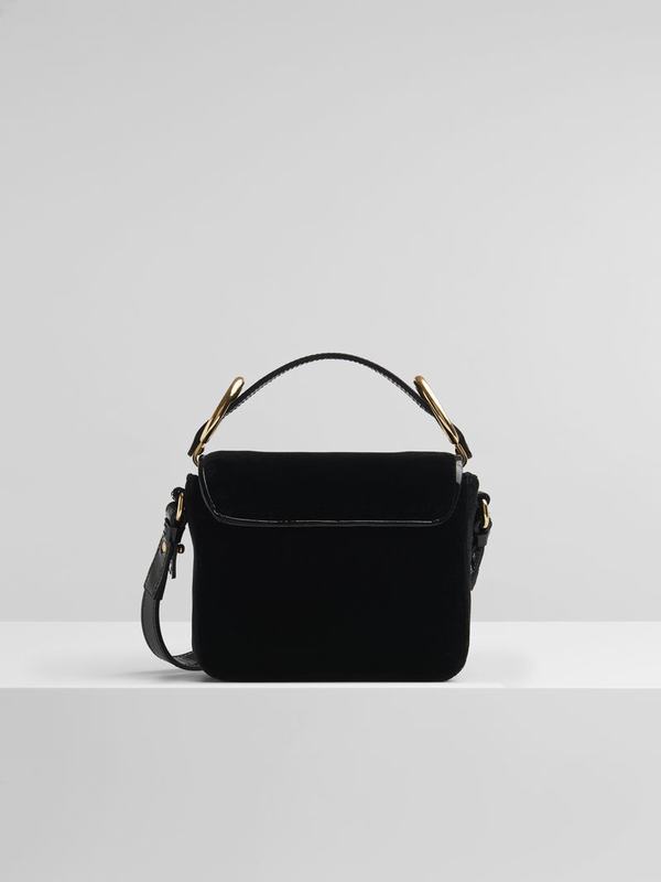 Mini Bolsos Mujer Chloé C Negras Nylon RCEM13704